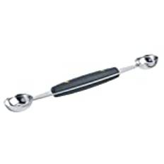 KitchenCraft Melonskopa, Rostfritt Stål, 1,5 x 6 x 24,4 cm, Svart/Silver, KCMELONDBL