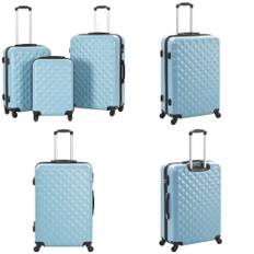 Kuffertsæt i 3 dele hardcase ABS blå - Softcase-trolley - Softcase-trolleyer - Home & Living