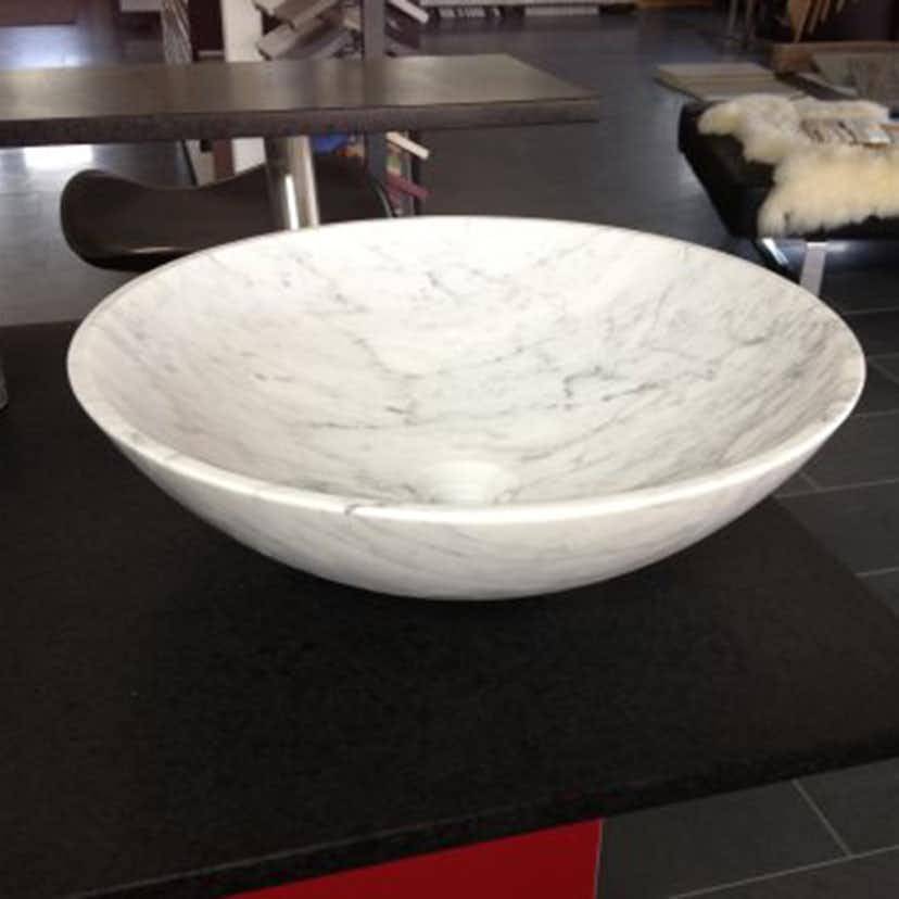 Handfat Carrara polerad rund 43cm diameter