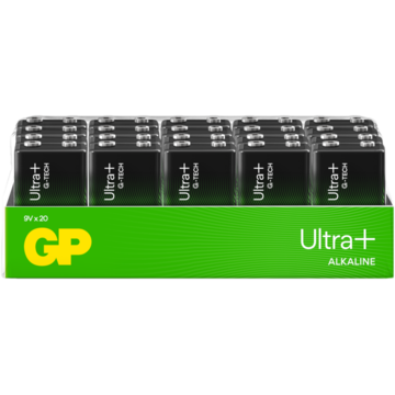 9V-batterier GP Ultra Plus 20-pack Storpack