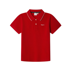 Pepe Jeans för pojkar. PB540990 Henry röd polotröja (4Años= 80cm), Casual, Bomull, Kort ärm, Hållbar, barnmode - Röd (4Años= 80cm)