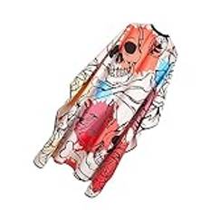 Angoily Frisörkappa Hårklippningsskydd Fashionabla Skeleton Cape för Salong