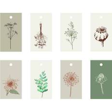 Ib Laursen Gift Tags - Flower Designs 8 pcs