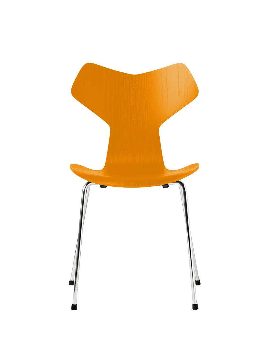 3130 Grand Prix stol i farvet ask af Arne Jacobsen Burnt Yellow / Krom - Jacobsen Plus