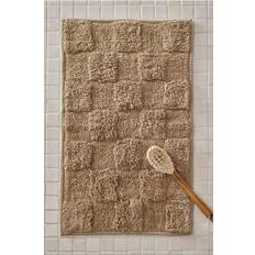 Ellos Home - Bademåtte Saga Check - Beige - 50X80