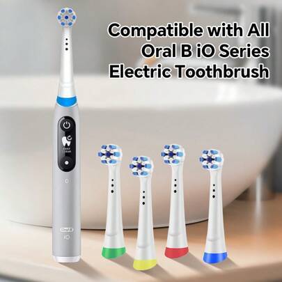 Kompatibel med OralB IO elektriska tandborstar ersättningstandborsthuvuden, Professionella elektriska tandborstar Refills för OralB IO 2 3 4 5 6 7 8 9 - Multifärgad (Borsthuvud-12 st,Borsthuvud-4 st,Borsthuvud Svart-4 st)