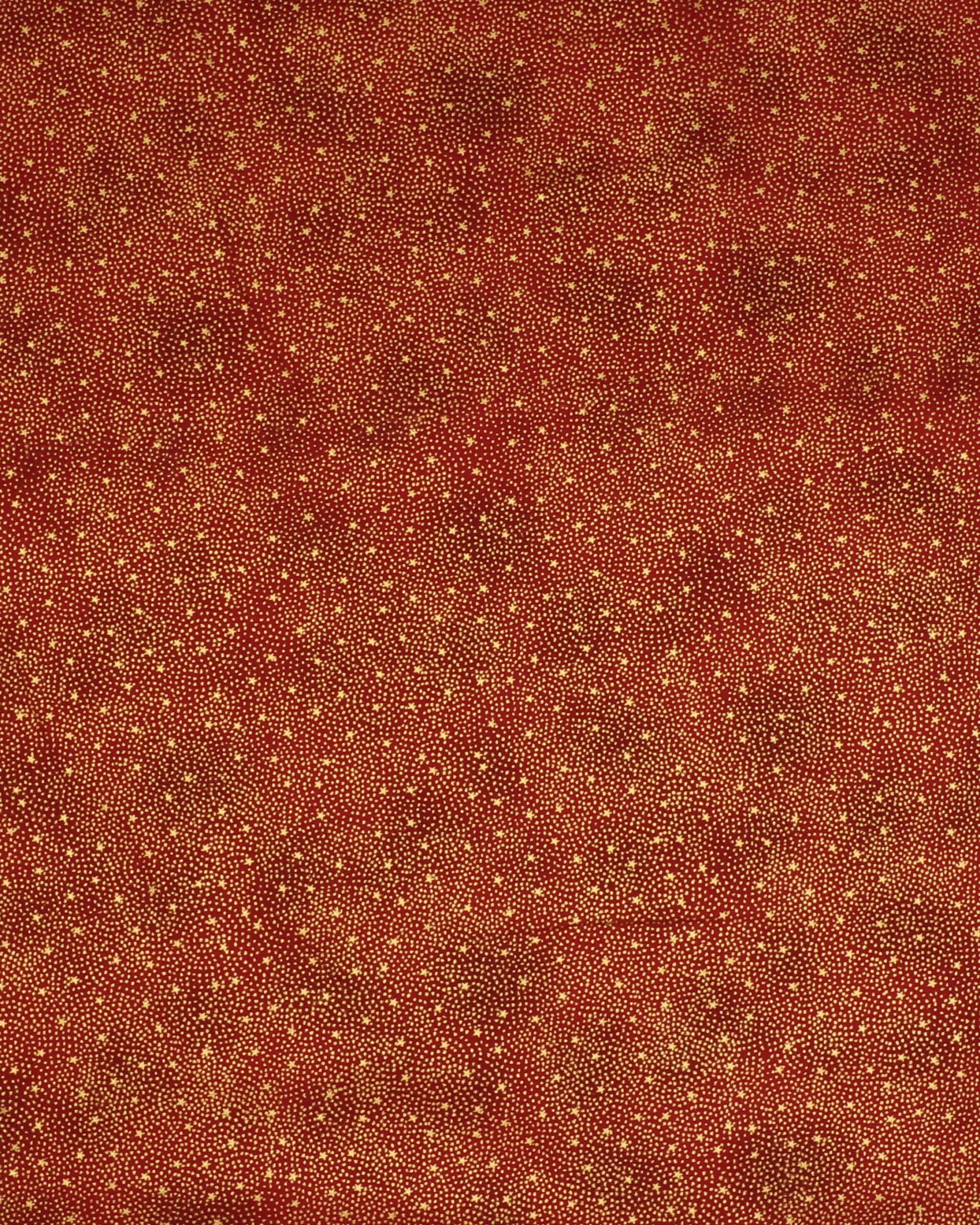 Star Sprinkle, rød m. små stjerner og prikker - Patchwork - 100% Bomuld
