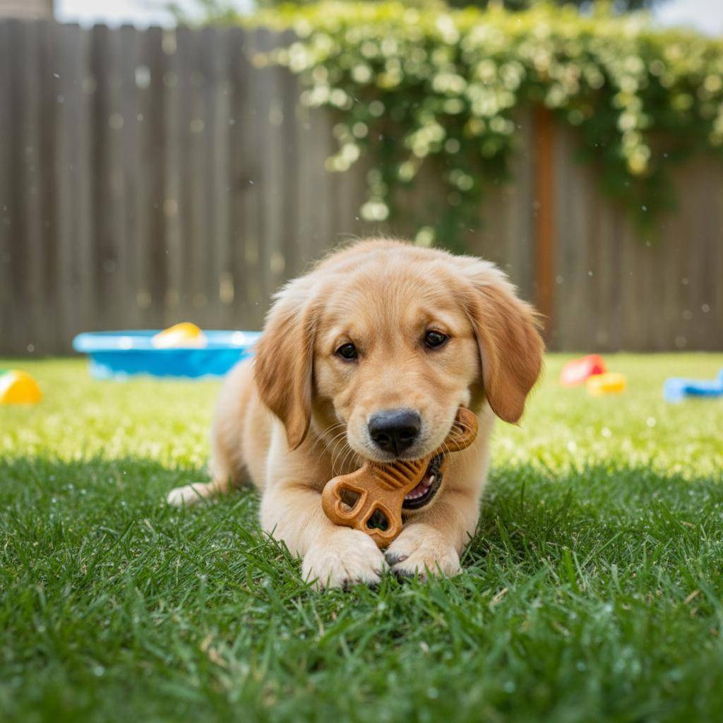 Puppy Chew Toy, Textured Dog Bone, For Teething Pups Healthy Teeth And Interactive Play, Durable Safe Material, Lightweight , Design