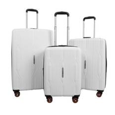Set of 3 Expandable Suitcases - 100% ABS - LYS Paris 330/3 - White