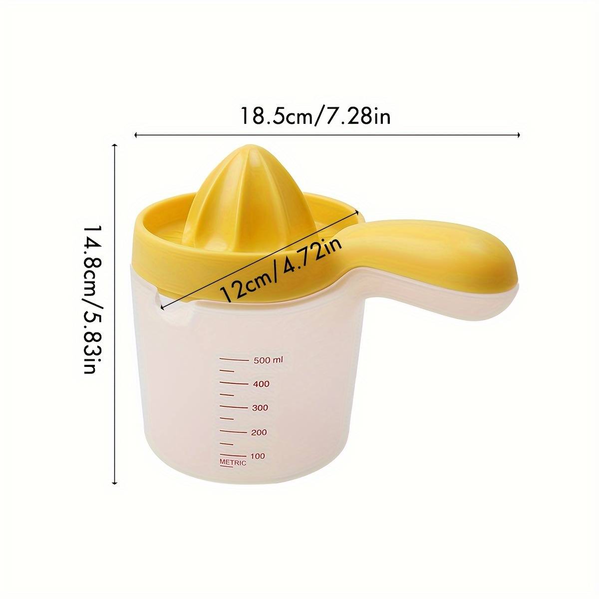 TEMU 1pc Food Grade Orange Lemon Crusher Portable Manual Juicer Cup With Scale Multi- Press For Home Kitchen Multifunctional Tool Manual Juicer