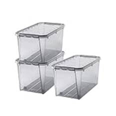 SmartStore – färg 70 – set med 4 förvaringslådor – grå – 72 x 40 x 38 cm – 70 l