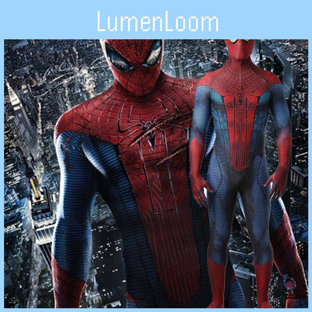 The Amazing Spider-man Dräkt Blå&röd Spandex Bodysuit För Barn Och Vuxna cm