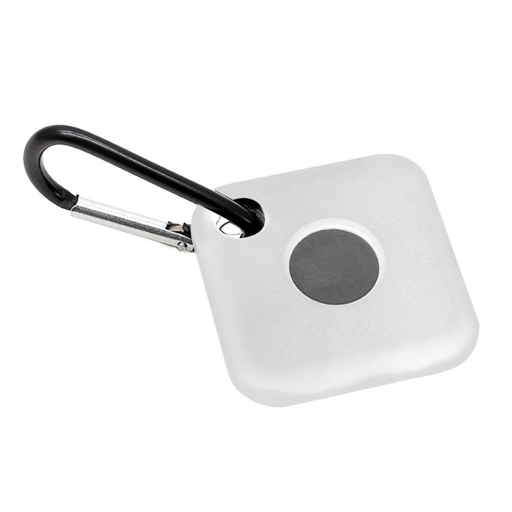 Nyckelfinnare silikonfodral smart tracker lock reptålig behållare anti bluetooth förvaringstillbehör för tile pro - Vit