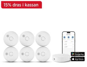 LUMA Smart Brandpaket Large – 6 varnare + Hub