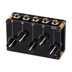 Stereo Mini Mixer 4 Kanals Mini Lydmixer Audio Stereo Passiv Mixer
