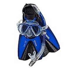 Mares Aquazone Set X-One Marea – set bestående av mask, snorkel och fenor vuxna – unisex, blå, L/XL