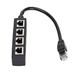 Ejoyous Ethernet splitter kabel RJ45,1 till 4-uttag router Ethernet splitter LAN Ethernet-kabel LAN Ethernet-uttag adapter nätverksfördelare, för Cat5 Cat5e Cat6 Cat7