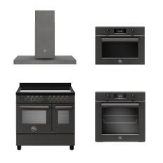 Komfurpakke - Professional Carbonio 90 cm (komfur + emhætte + kombinationsovn + indbygningsovn) Induktion