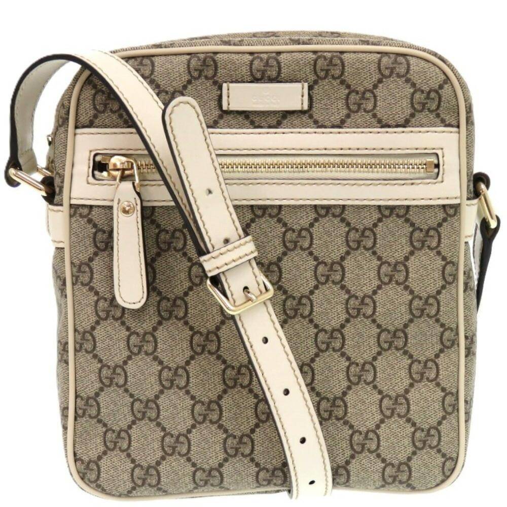 Gucci Vintage Shoulder Bag Stl. - Axelremsväskor Från Magasin - Beige (L 23cm x W 21cm x D 7cm)
