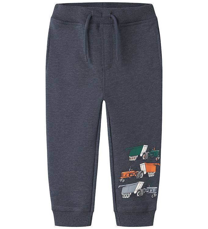 Name It Sweatpants - NmmVimo - AOP - Ombre Blue/Traktorbyxor - Name It - 3 år (98) - Sweatpants