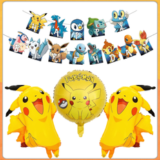 Pikachu Poke Ball Aluminiumfilm Ballongdekoration Ballongset, Pokemon Party Pocket Pokemon Ballong Tryckballong - Multifärgad (Multi-size)