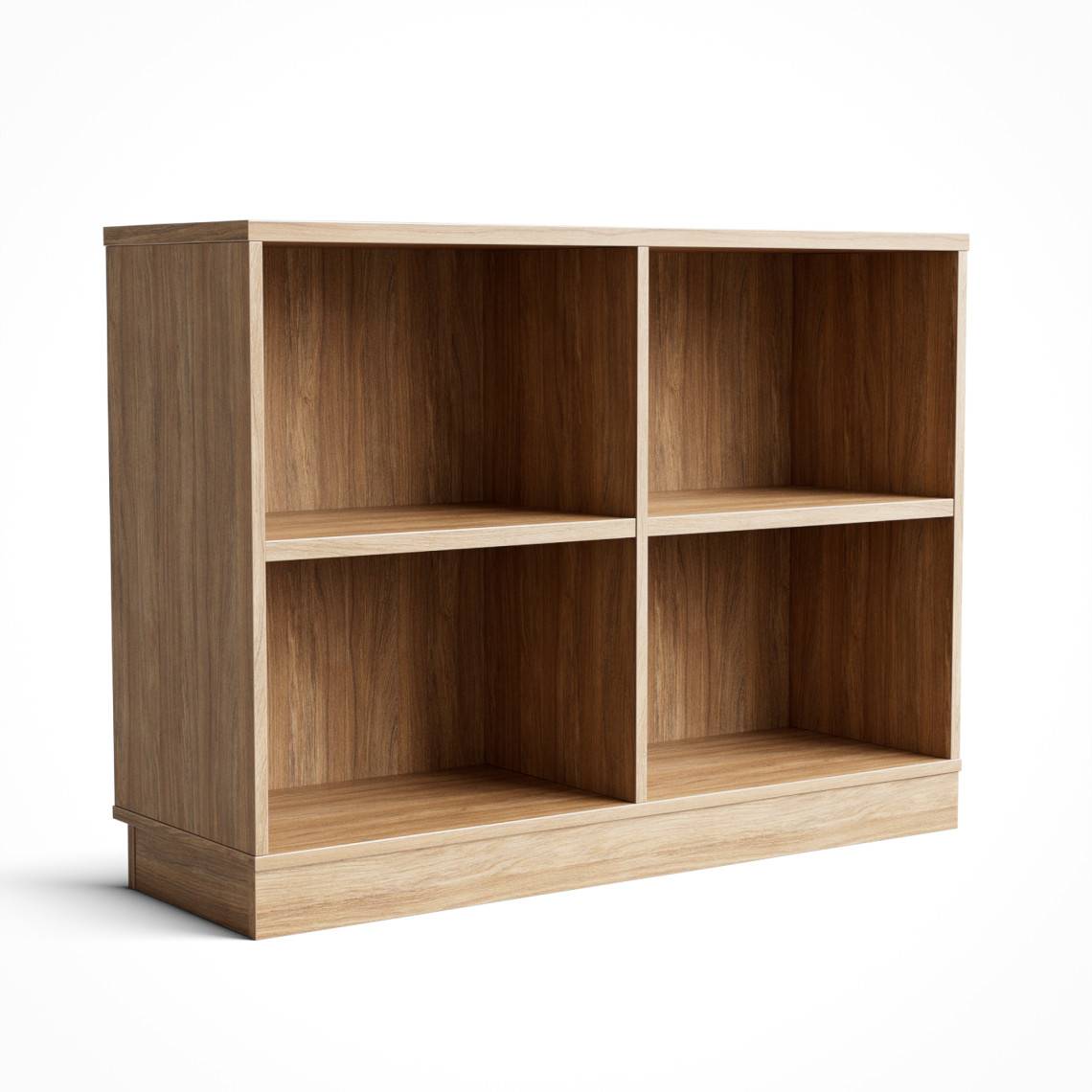 Öppet kontorsskåp Crito 200 - 87x116x39 cm, Färg Ek, Underrede Sockel