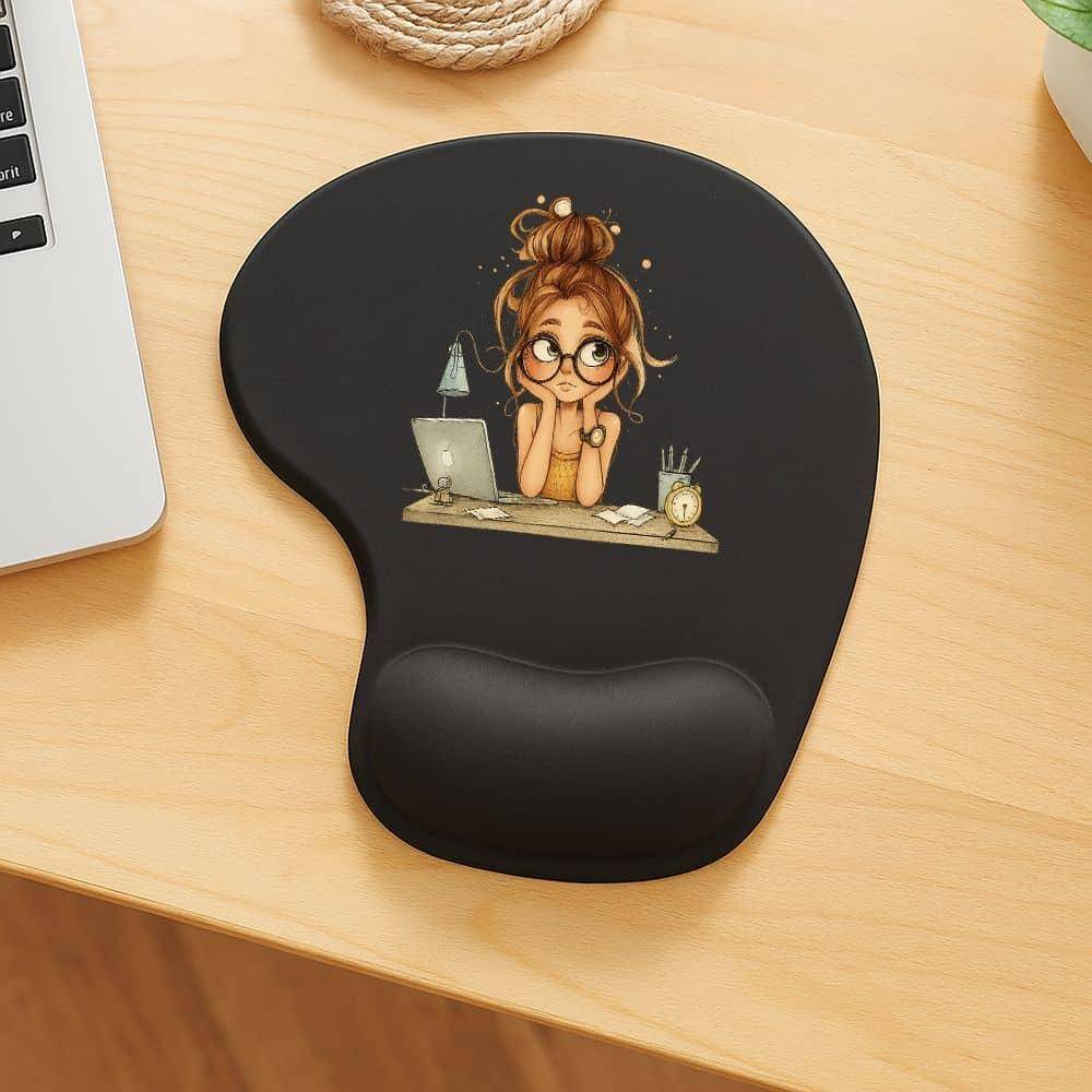 Cute Puppy Mouse Pad With Wrist Rest, Best Gift For - Office Desk Accessories, Gaming Equipment, Home Office Decor, Cute Desk Decor, Work From