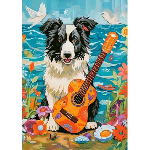 500 bitar - Collie, guitar and the sea
