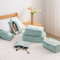 Organizador de viaje 6pc packing cubes travel portable storage bag compression packing cubes