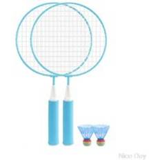 1 par barn barn badmintonracket + 2 st badmintonset utomhus fitness leksak a14 20 - Blå
