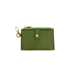 IN SUNNY MOOD CARD HOLDER COIN ZIP PURSE - KHAKI/GOLD