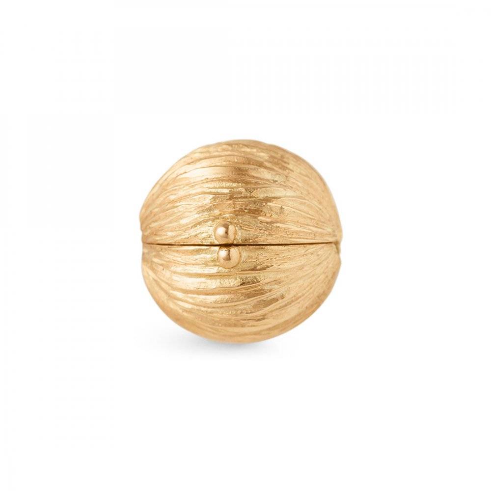 Nature Kullås Räfflat Gult Guld 11,5 mm