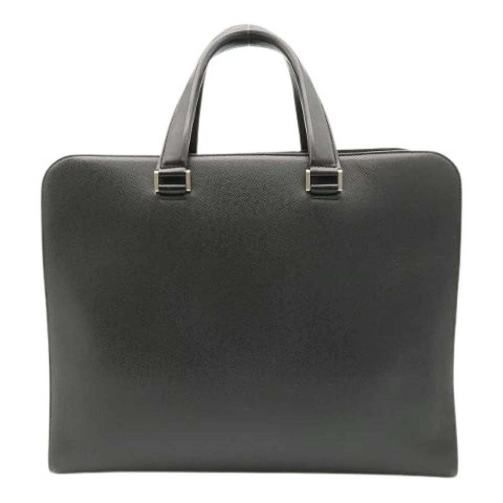 Louis Vuitton Vintage Pre-owned Taiga Briefcase - Vintage - unisex - Sort - ONE SIZE - Læder