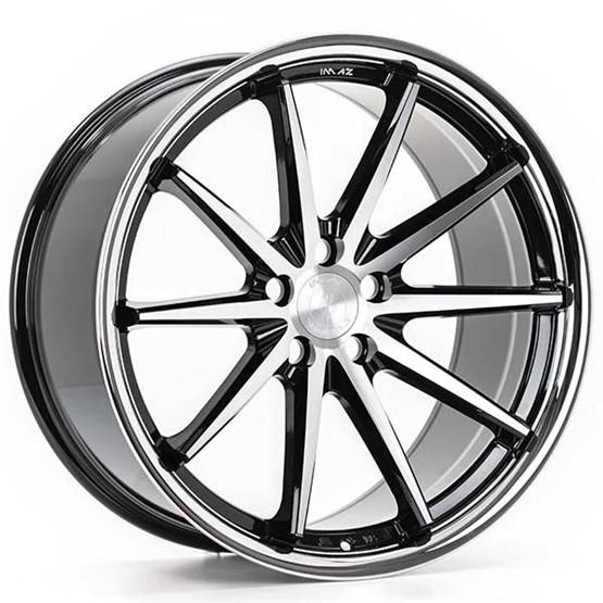Imaz Wheels FF675 Black / Polished / Stainless Steel Lip 8,5X19 5/115 ET35 CB74,1