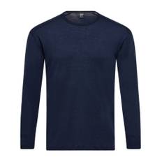 Langærmet t-shirt i 100% merino uld til mænd, JBS, navy, str. small