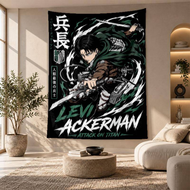 Decorative Tapestry,Attack on Titan Printed Wall Art, Lightweight Wall Hanging For Bedroom Background