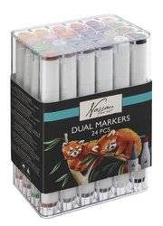 Dual markers, 2-i-1-tusch : 24 st i ask