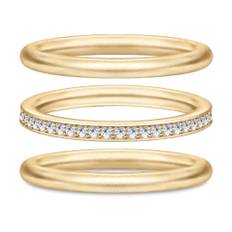 Julie Sandlau, Accessories , Dame, Gul, 60 MM, Infinity Classic Ring Sæt