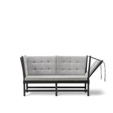 Fredericia Furniture - The Spoke-Back Sofa 2 Seater, Svartlackerad ek, Tyg 1, 4101 Capture - Sofaer - Børge Mogensen - Beige