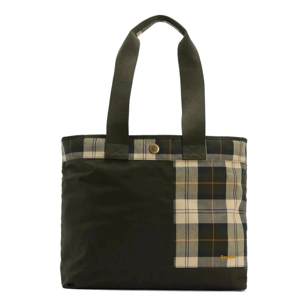 Barbour Heritage Check Tote Taske - Tasker - Dame - Grøn - ONE SIZE - Bomuld