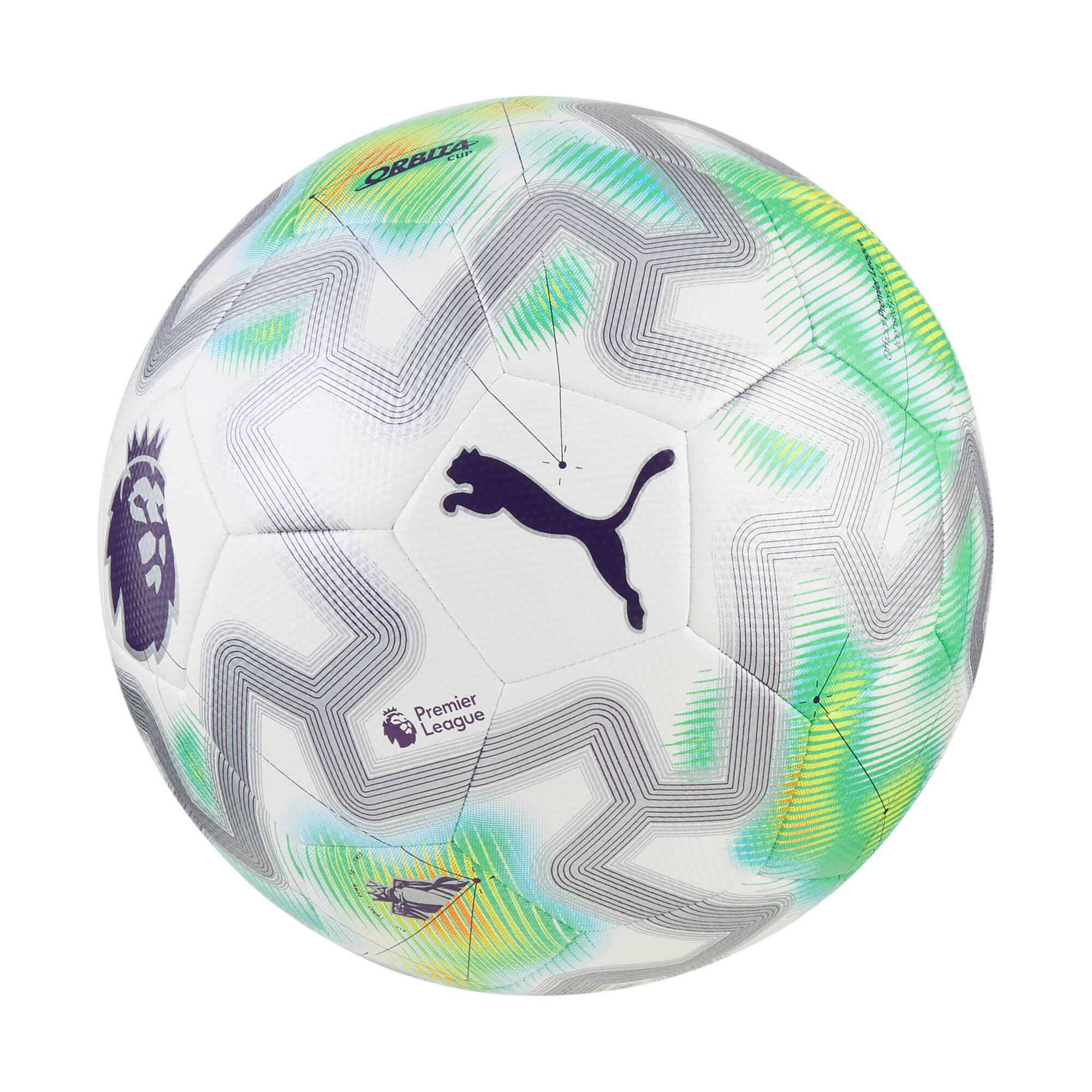 PUMA Orbita Cup Premier League Thrill Football, Accessories, White/Multicolor, 3