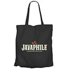 Tote Bag shoppingväska i canvas - Javaphila kaffe bohemisk kultur Arabica Robusta, svart, Taille unique