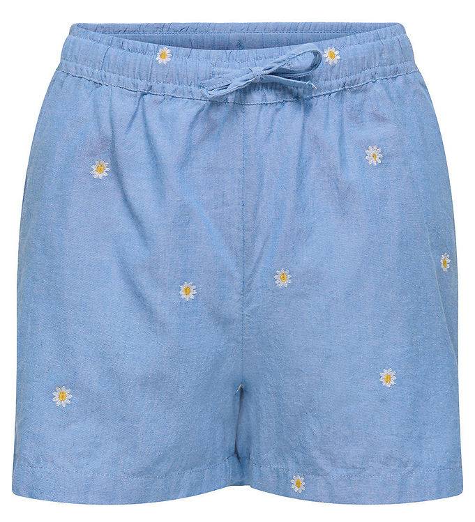 Kids Only Shorts - KogMalou - Kashmir Blue/Emb Daisy - Kids Only - 8 år (128) - Shorts