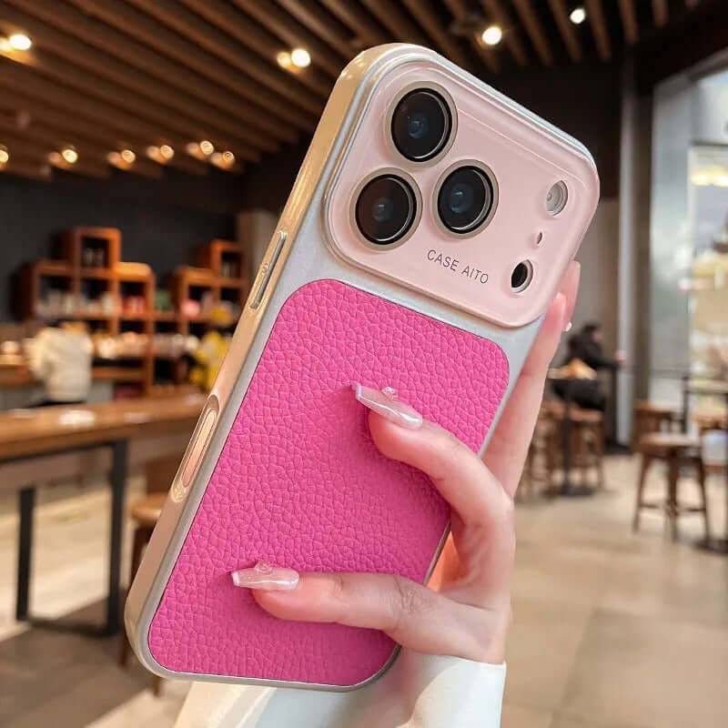 Lychee pattern Phone Case Full body Coverage - Rose Pink / IPhone15Promax