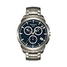 Tissot T-Sport Titanium mäns armbandsur kronograf analog kvarts med titanband urtavla blå T069.417.44.041.00, Armband