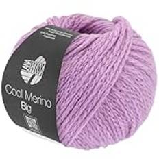 Lana Grossa COOL MERINO BIG 50 g voluminöst kedjegarn av klassisk merinoull 90 m, färg: 232 – syrenlila