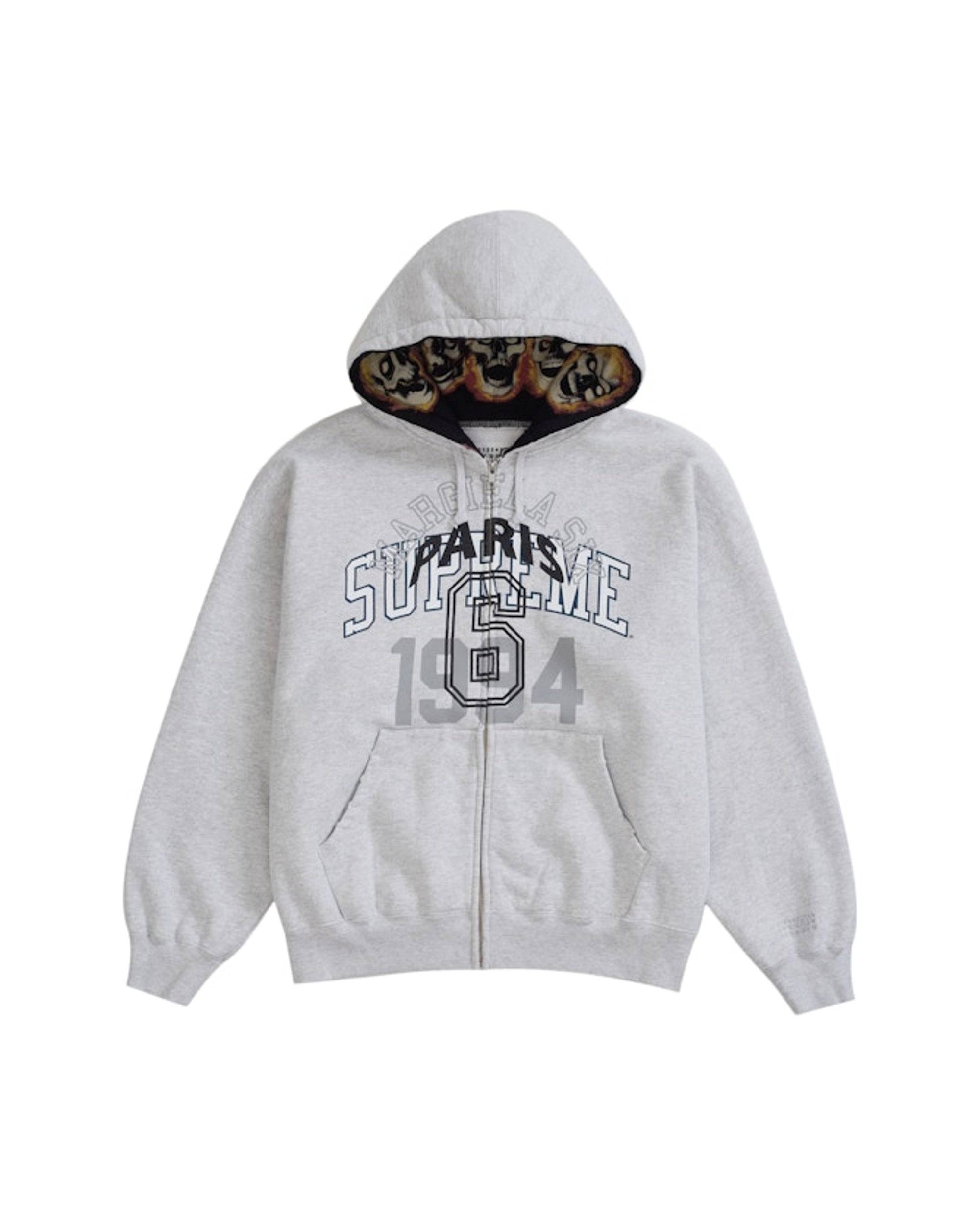 Supreme MM6 Maison Margiela Zip Up Hoodie Ash Grey - S