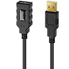deleyCON 10m Aktiv USB 2.0-Kabel Aktiv Förlängning med Signalförstärkare USB2.0 Repeaterkabel Förlängningskabel PC Dator Skrivare Skanner
