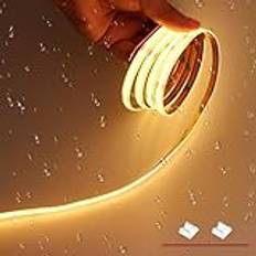 JOYLIT 6M COB LED Remsa Vattentät 24V 2700K Varmvit CRI 90+ 320LEDs/M Punktfri Enhetlig Ljusstyrke Dimmbar LED Strip för Köksskåp, Bänk, Hylla, Trappa (Endast LED-remsa)