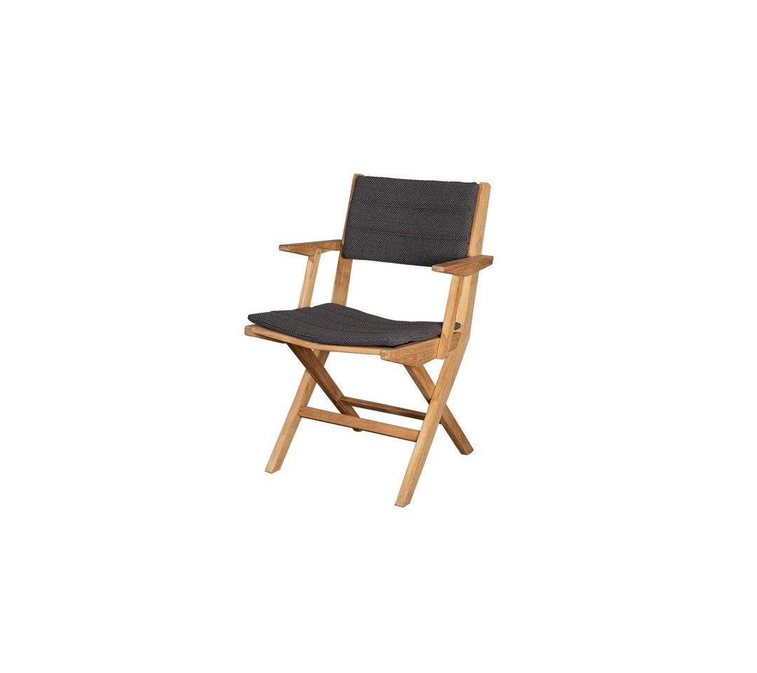 Flip foldestol, teak - Stol u/armlæn / Cane-line Focus Light Grey